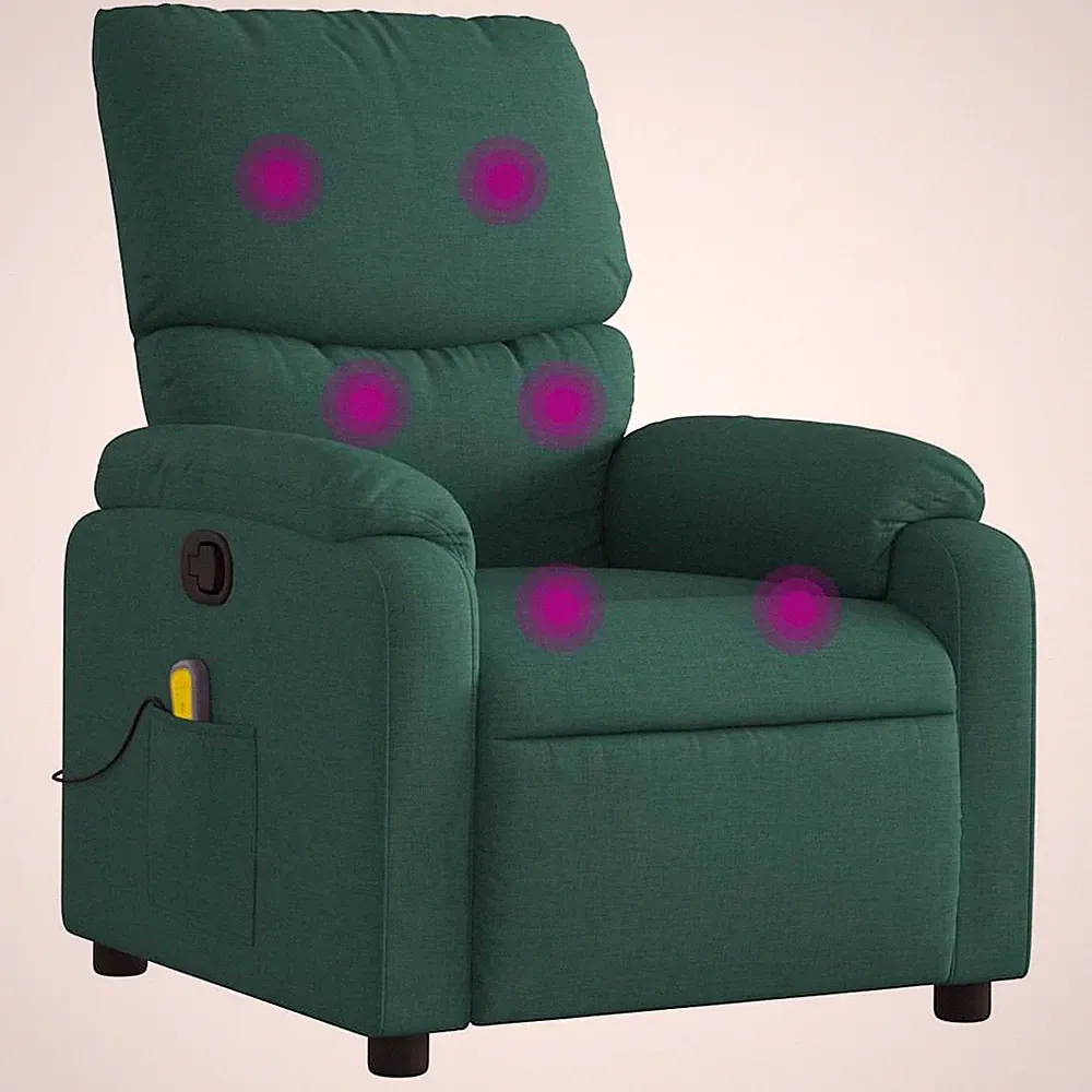6-Point Massage Recliner Chair for Living Room, Adjustable Back&Footrest vidaXL