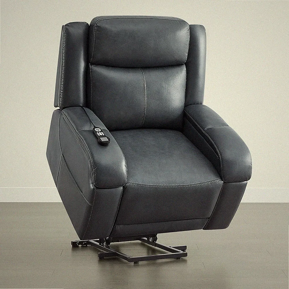 CHITA Genuine Leather Recliner Lay Flat Lift Chairs w/ Massage for Elderly